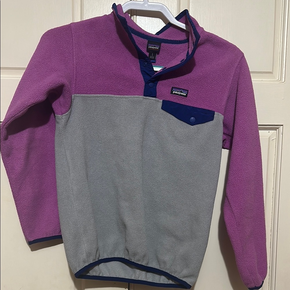 Patagonia pink gray navy jacket large (12)